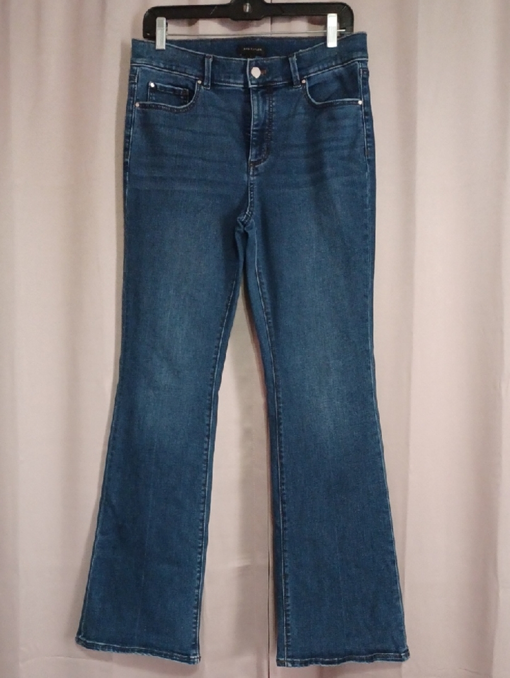Ann Taylor Slim Bootcut Cotton Rayon Blend High Rise 5 Pocket Jeans Stretch Sz 8